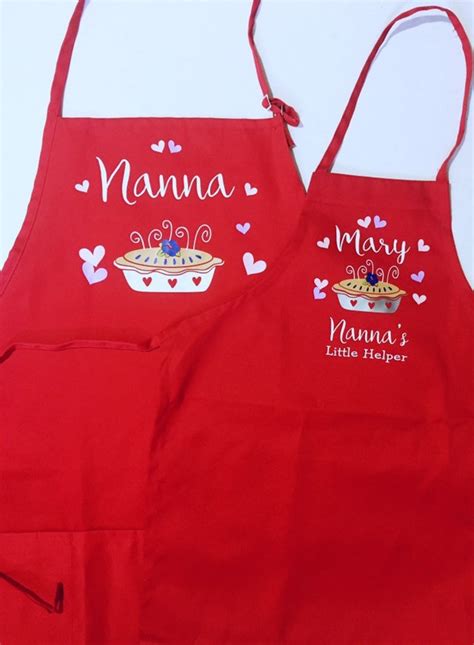 Grandma And Grandchild Matching Aprons Nana Apron Pie Baking Etsy