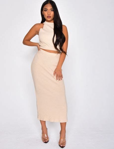 Ensemble Jupe Longue Et Crop Top In Fashion Dresses Skirt Set