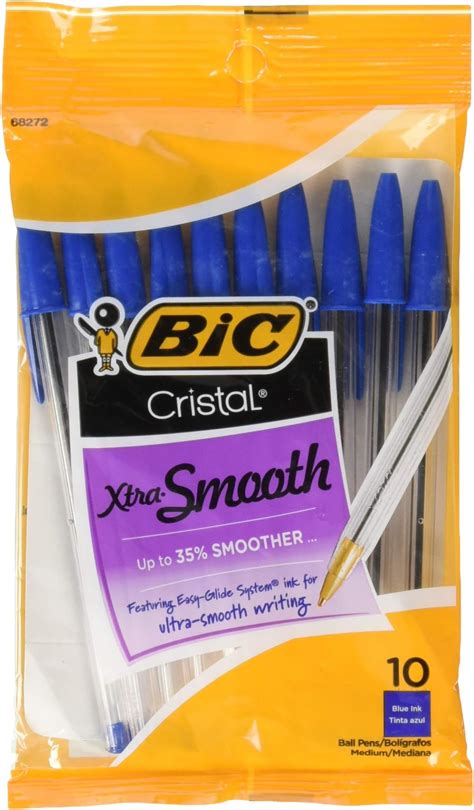 Bic 751766084321 Cristal Xtra Smooth Pens Blue Medium