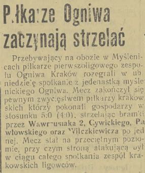 1953 07 12 Ogniwo Myślenice Ogniwo MPK Kraków 0 5 WikiPasy pl