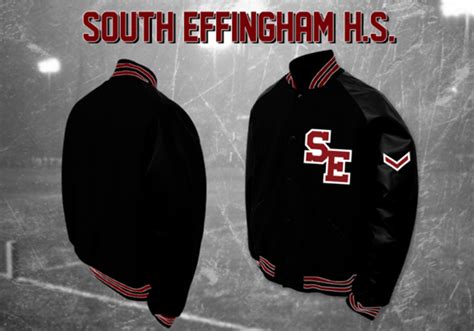 South Effingham Letterman Jacket Black Herff Jones The Roderick