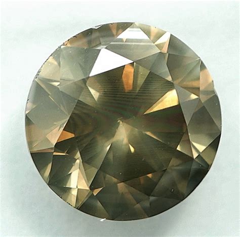 Diamond 2 50 Ct Brilliant Natural Fancy Brownish Yellow I1