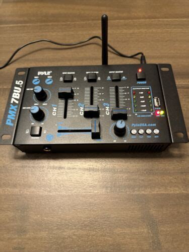 Pyle Pmx7bu5 3 Channel Bluetooth Dj Sound Board Mixer Syste E10016356