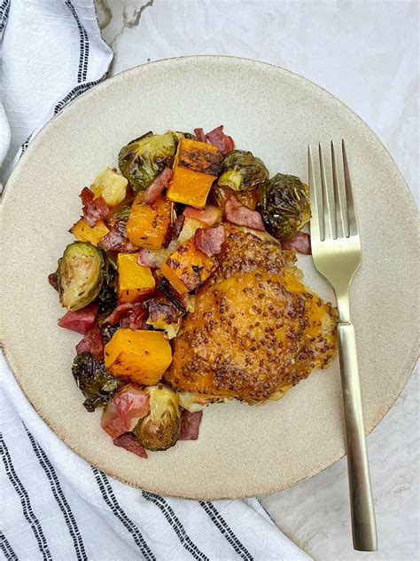 Sheet Pan Maple Mustard Chicken Thechowdown