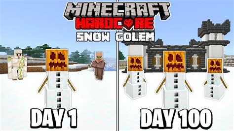 I Survived 100 Days As A Snow Golem In Minecraft Hardcore HINDI YouTube