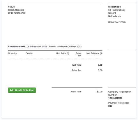 How To Create A Credit Note From Scratch Freeagent