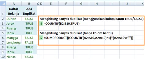 Cara Menghitung Count Di Excel Ujian