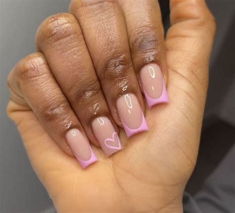 Sjluxxe On Instagram 💕 French Tip Acrylic Nails Colored Acrylic Nails Short Square Acrylic