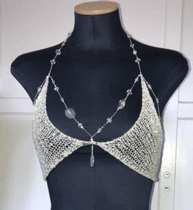 Large Crystal Bikini Top Natalia Fedner Metal Couture