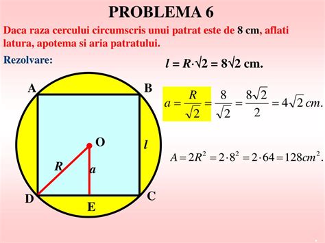 Raza Cercului Inscris In Patrat