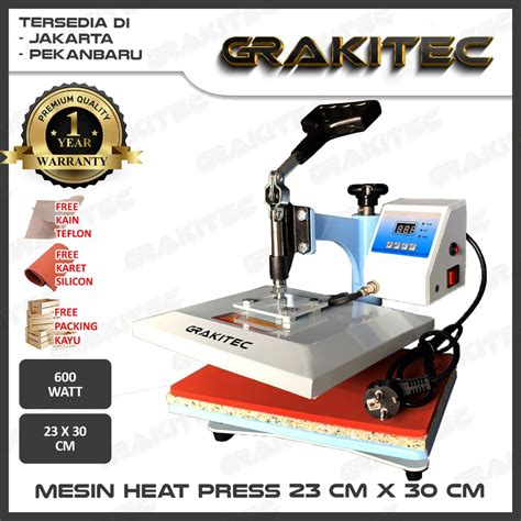 Jual Mesin Heat Press 23 X 30 Sablon Kaos Digital Small Swing Heat