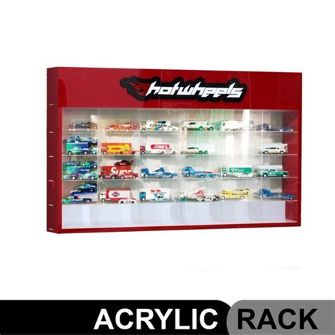 Jual Rak Display Akrilik Hot Wheels Team Transport Isi 30 MURAH Putih Kab Bantul