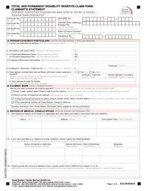 Fillable Online Clm Tpdcf V Takaful Draft Versiform