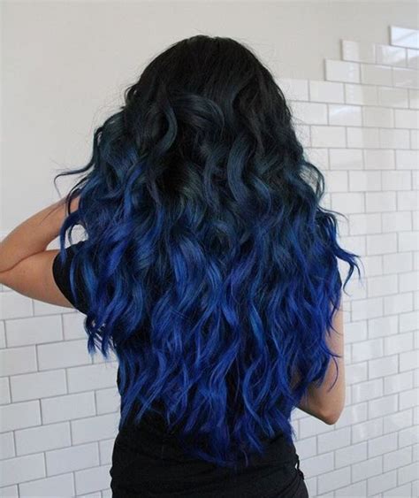 15 Wagemutige Blau Schwarz Haar Ideen Blue Ombre