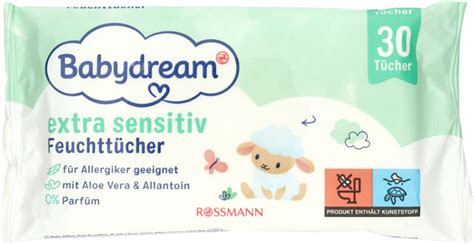 BABYDREAM Extra Sensitive chusteczki nawilżane pielęgnacyjne 30