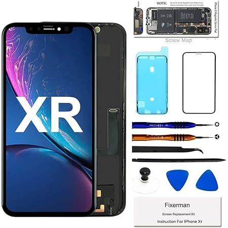 Yodoit Écran LCD pour iPhone XR Vitre Tactile Complet 6 1 Pouces Noir