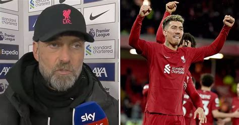 Jurgen Klopp Reacts To Roberto Firmino Leaving Liverpool With Contract