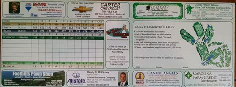 Scorecard | Deer Brook Golf Club