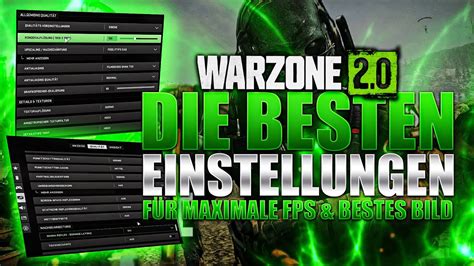 BESTEN SETTINGS für WARZONE 2 0 Maximale FPS Bestes Bild am PC