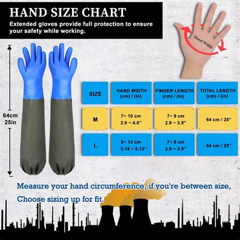 Guantes de nitrilo resistentes a los químicos, guantes largos de goma