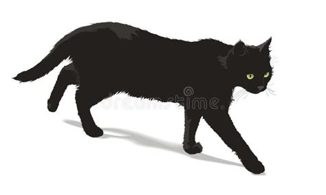 Black Cat Walking Drawing Cartoon Cat Walking Outline Clip Art Free