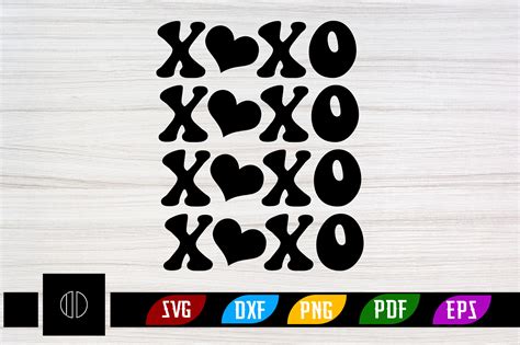 Xoxo Retro Svg Design Graphic By Ijdesignerbd777 · Creative Fabrica