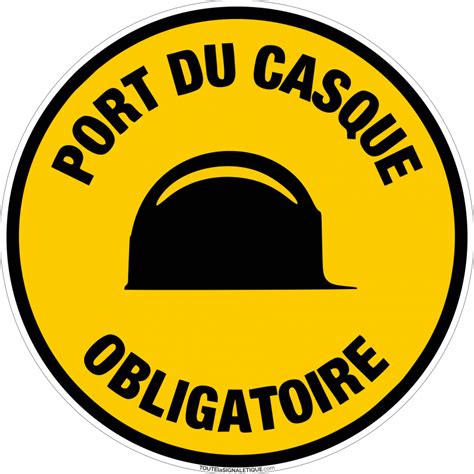 Port de casque obligatoire formats et matières au choix