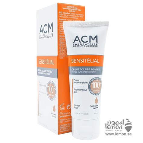 Acm Sensitelial Cream Spf Tinted Sunscreen Ml