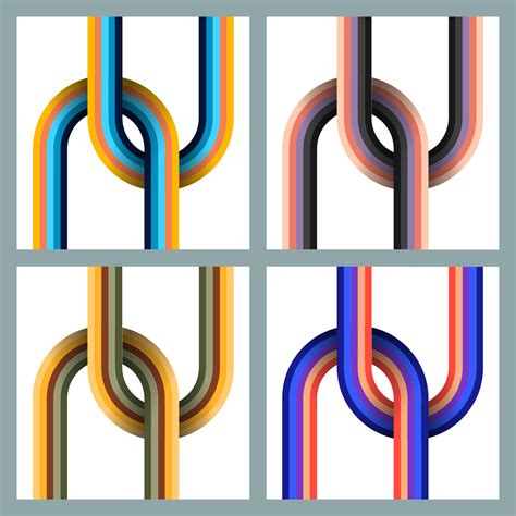 Colorful striped vintage chain vector 19658672 Vector Art at Vecteezy