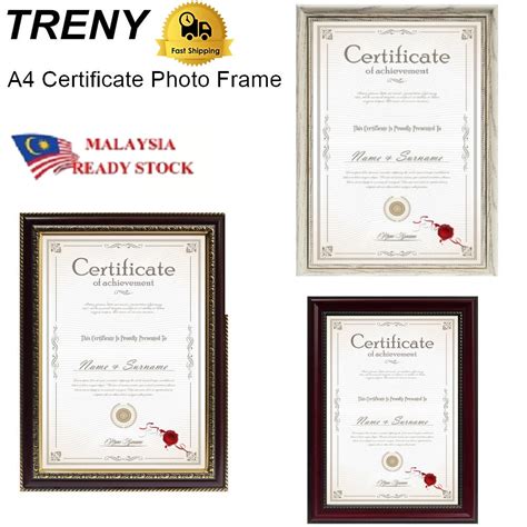 A4 Certificate Frame A4 Sijil Frame A4 Certificate Frame With Stand