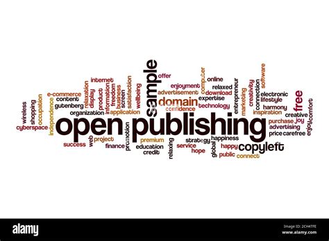 open publishing cloud concept  white background stock photo alamy