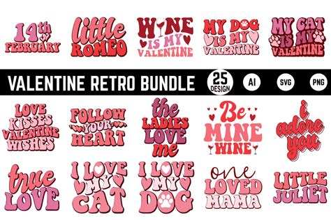 Valentines Retro Design Bundle Graphic By Creative Design · Creative