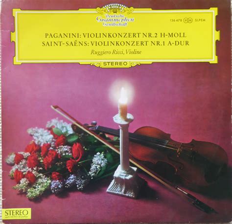 Paganini Saint Saëns Ruggiero Ricci Paganini Violinkonzert Nr 2 H Moll Saint Saëns