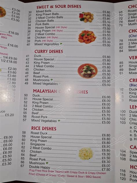 Menu At Windmill House Chinese Take Away Fast Food Sunderland