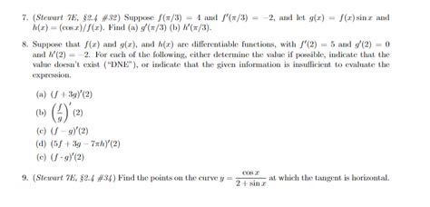 Solved 7 Stewart 7e §2 4 32 Suppose F π 3 4 And