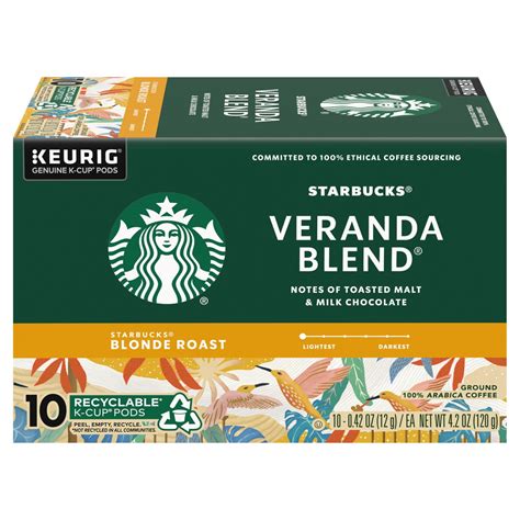 2 Pack - Starbucks Veranda Blend Light Roast Coffee 10 K-Cup Pods ...