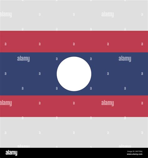 Bandera de Laos en tamaño correcto proporciones y colores ilustración