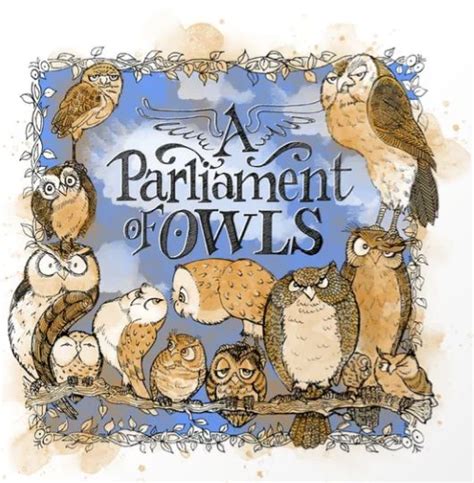 A Parliament Of Owls Owl Art Print Owl Art Owls Drawing