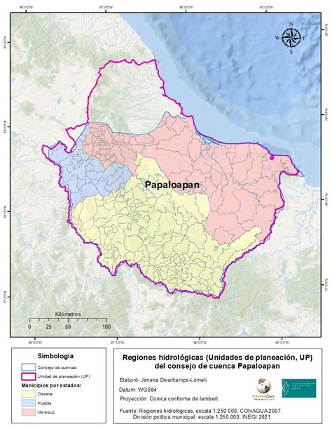 Regiones Hidrológicas Unidades de Planeación UP del Consejo de