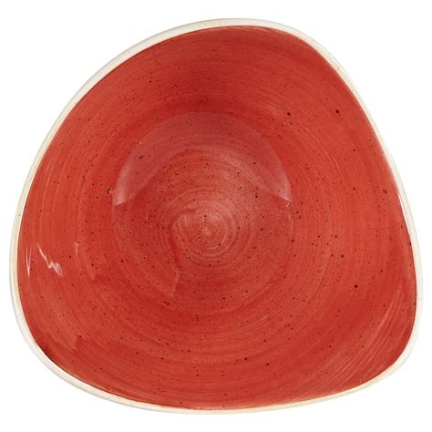 Stonecast Berry Red Triangular Bowl At Drinkstuff