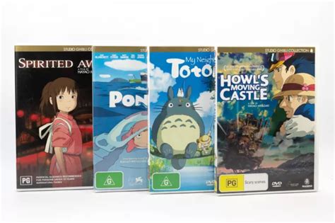 HAYAO MIYAZAKI DVD Bundle Studio Ghibli Ponyo Totoro Spirited Howl S