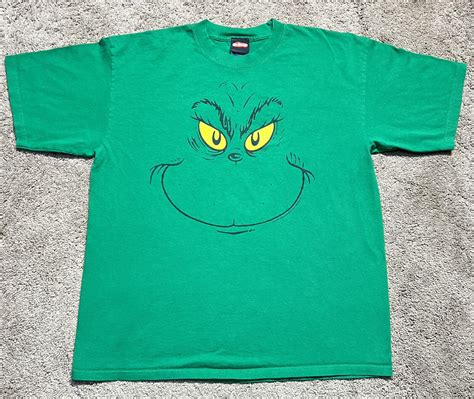 Vintage 2001 Dr Seuss The Grinch Cartoon T Shirt Mens Gem