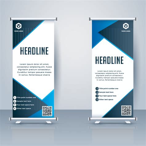 Business Roll Up Banner.Banner Template, Abstract Background vector ...