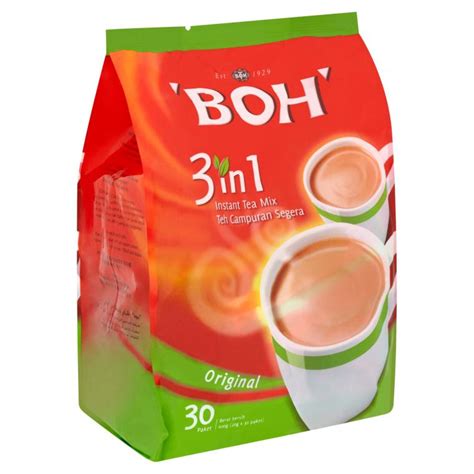 BOH Original 3 In 1 Instant Tea Mix Original 30 Stick Packs 600g