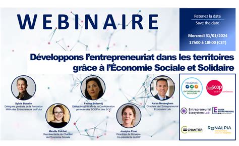 Webinaire Développons lentrepreneuriat dans les territoires grâce à