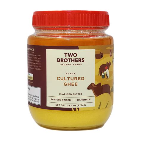 Buy Two Brothers Farmsgrass Fed A Ghee Oz Ml Gir Cow Ghee