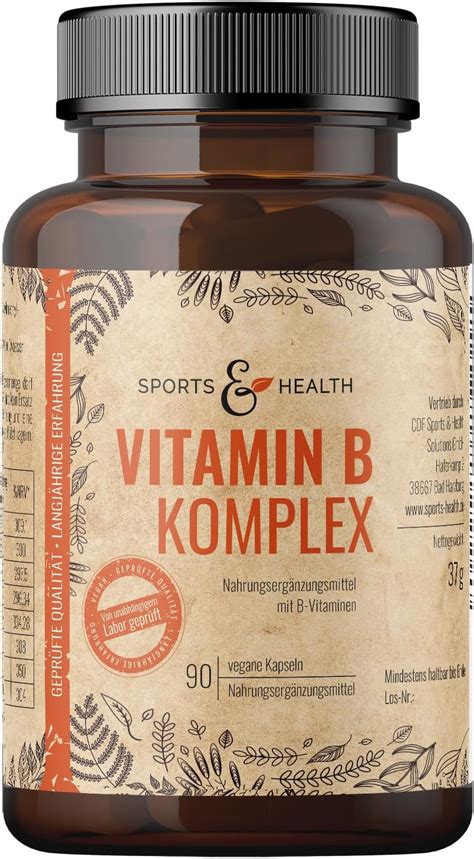 Vitamin B Komplex Natürlich Mit 90 Veganen Kapseln Mit Allen B