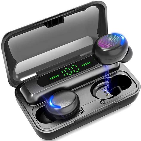 Bmholu Wireless Earbuds With Large Charging Case And Phone