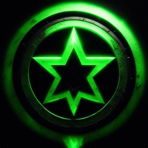 Radioactive Symbol Green