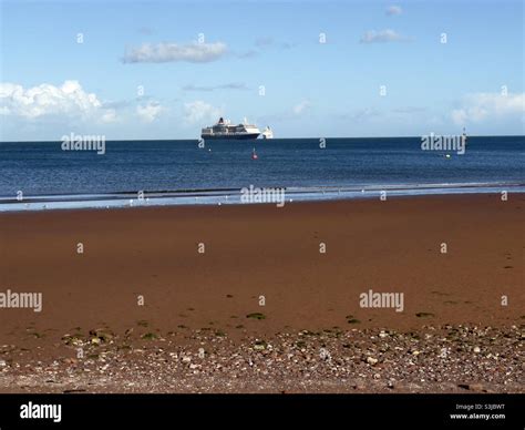 Cunard Queen Victoria And P O Arcadia Ships Anchored Off Torquay On